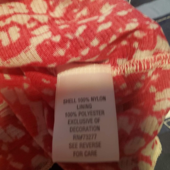 NEW Croft & Barrow 2X Blouse Pink Floral Ruched Neckline and Hem Front Tie Flowy - Picture 9 of 11